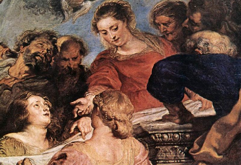 RUBENS, Pieter Pauwel Assumption of the Virgin (detail) Germany oil painting art